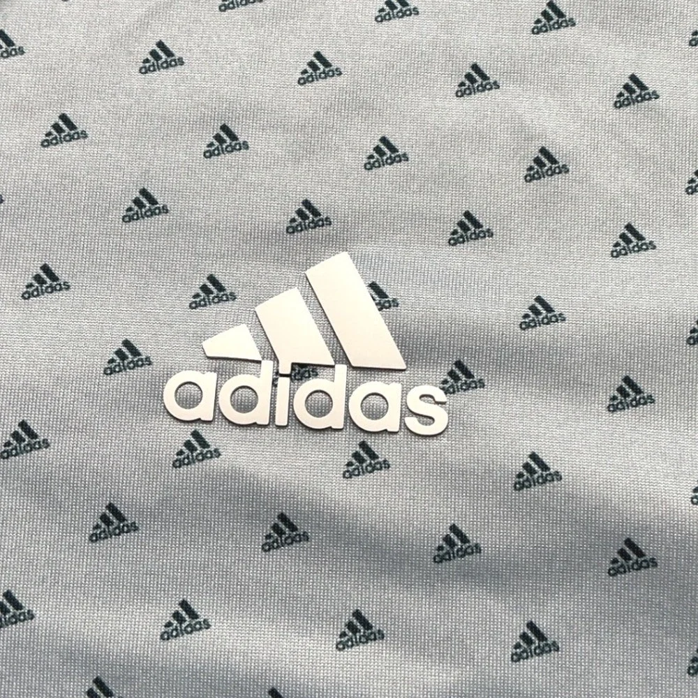 Adidas Adiprint Golf Polo Shirt Mens 2XL Light Blue PreLoved